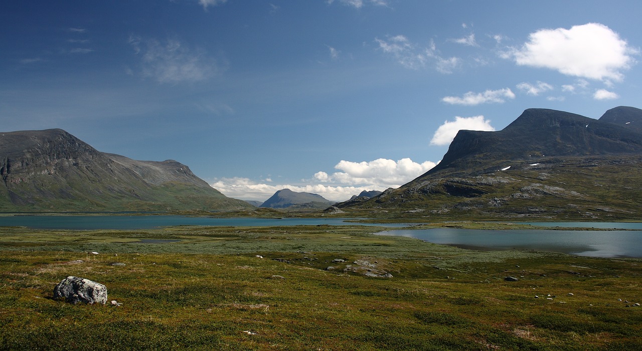 sweden landscape valley mountains spring